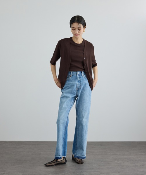 SALON adam et rope'(サロン アダム エ ロペ)の「LOTUS アームカバーTシャツ(Tシャツ/カットソー・レディース・ブラウン/レッド/オフホワイト・FREE)」の10枚目の写真