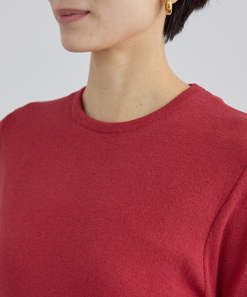 SALON adam et rope'(サロン アダム エ ロペ)の「LOTUS アームカバーTシャツ(Tシャツ/カットソー・レディース・ブラウン/レッド/オフホワイト・FREE)」の15枚目の写真
