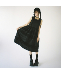 CLUTSTUDIO（クルロトスタジオ）の「人形カラー フリルワンピース - ブラック（ワンピース）」