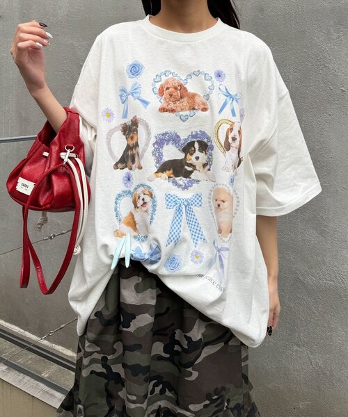CIAOPANIC（チャオパニック）の「わんにゃんぴょんBIGTee（Tシャツ/カットソー・レディース・ホワイト系その他2/ホワイト系その他・ONE SIZE）」の15枚目の写真