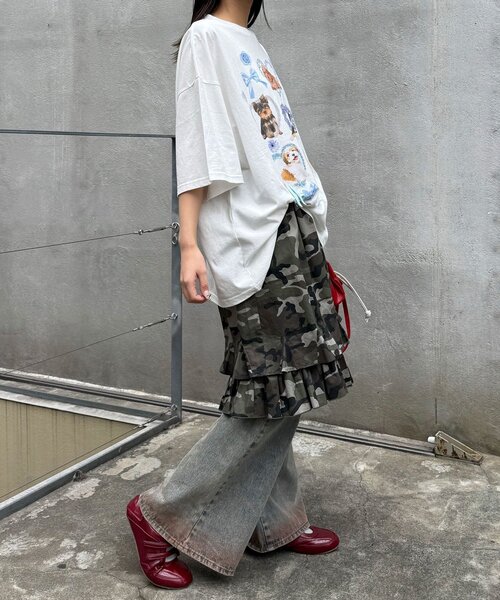 CIAOPANIC（チャオパニック）の「わんにゃんぴょんBIGTee（Tシャツ/カットソー・レディース・ホワイト系その他2/ホワイト系その他・ONE SIZE）」の10枚目の写真