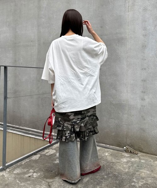 CIAOPANIC（チャオパニック）の「わんにゃんぴょんBIGTee（Tシャツ/カットソー・レディース・ホワイト系その他2/ホワイト系その他・ONE SIZE）」の9枚目の写真