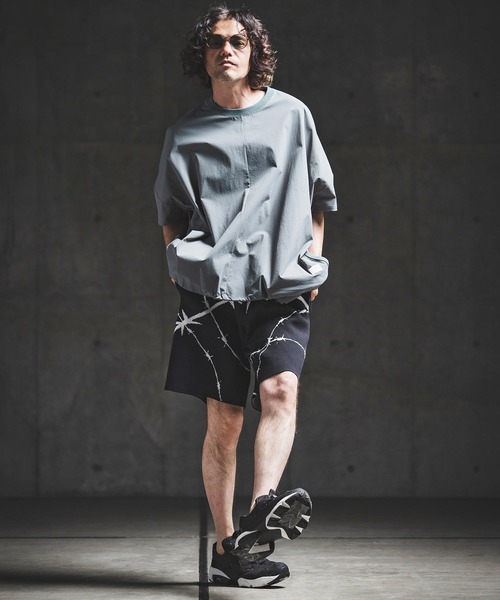 GLIMCLAP(グリムクラップ)の「mp14928- Barbed Wire Jacquard Knit Shorts ニットショートパンツ(202-038-gls-cg)(その他パンツ・メンズ・キナリ/チャコールグレー/ブラック/ミックスグレー・S/M/L)」の8枚目の写真