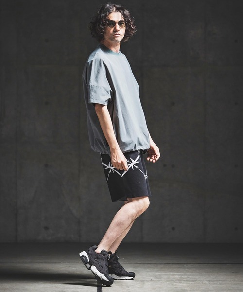 GLIMCLAP(グリムクラップ)の「mp14928- Barbed Wire Jacquard Knit Shorts ニットショートパンツ(202-038-gls-cg)(その他パンツ・メンズ・キナリ/チャコールグレー/ブラック/ミックスグレー・S/M/L)」の9枚目の写真