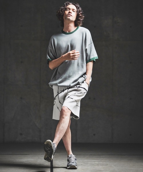 GLIMCLAP(グリムクラップ)の「mp14928- Barbed Wire Jacquard Knit Shorts ニットショートパンツ(202-038-gls-cg)(その他パンツ・メンズ・キナリ/チャコールグレー/ブラック/ミックスグレー・S/M/L)」の14枚目の写真