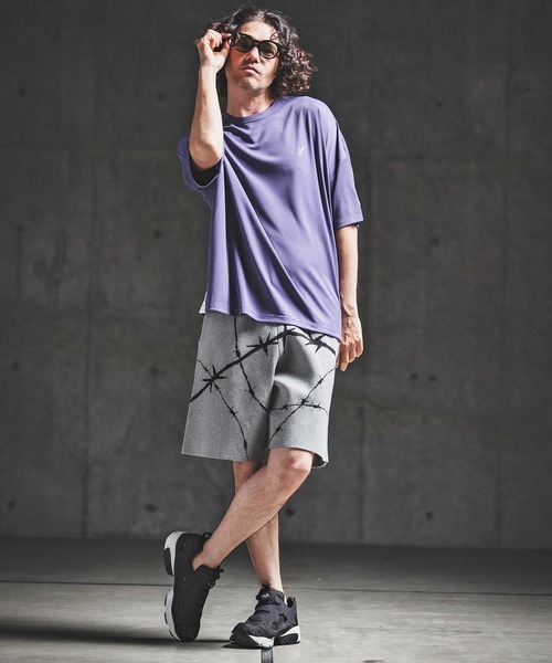 GLIMCLAP(グリムクラップ)の「mp14928- Barbed Wire Jacquard Knit Shorts ニットショートパンツ(202-038-gls-cg)(その他パンツ・メンズ・キナリ/チャコールグレー/ブラック/ミックスグレー・S/M/L)」の17枚目の写真