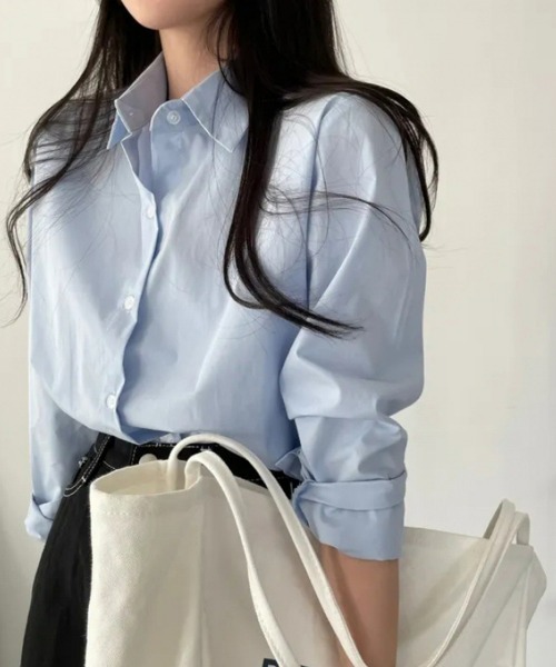 Simple short sleeve basic cropped T‑shirt — офис‑каジュアル, корейский стиль