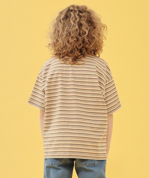 Lee（リー）の「Lee/リー【110-150cm】キッズ LeeマルチボーダーTシャツ（Tシャツ/カットソー・キッズ・ブラウン/チャコール/ネイビー・110/130/140/150/120）」の7枚目の写真