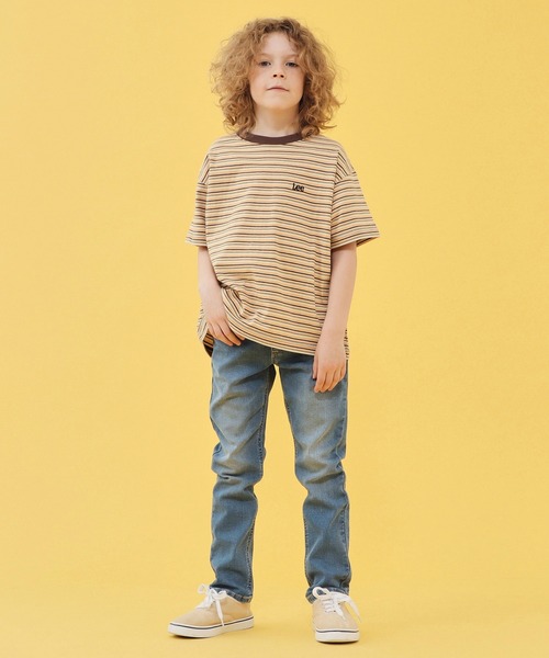 Lee（リー）の「Lee/リー【110-150cm】キッズ LeeマルチボーダーTシャツ（Tシャツ/カットソー・キッズ・ブラウン/チャコール/ネイビー・110/130/140/150/120）」の10枚目の写真