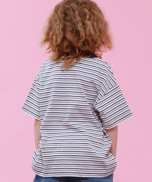 Lee（リー）の「Lee/リー【110-150cm】キッズ LeeマルチボーダーTシャツ（Tシャツ/カットソー・キッズ・ブラウン/チャコール/ネイビー・110/130/140/150/120）」の15枚目の写真