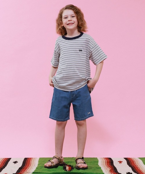 Lee（リー）の「Lee/リー【110-150cm】キッズ LeeマルチボーダーTシャツ（Tシャツ/カットソー・キッズ・ブラウン/チャコール/ネイビー・110/130/140/150/120）」の18枚目の写真