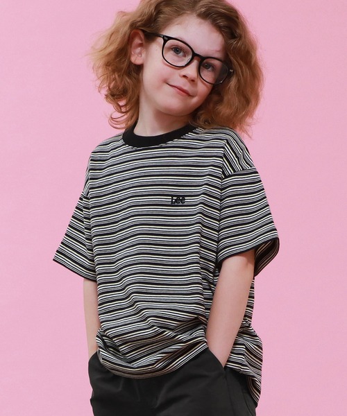 Lee（リー）の「Lee/リー【110-150cm】キッズ LeeマルチボーダーTシャツ（Tシャツ/カットソー・キッズ・ブラウン/チャコール/ネイビー・110/130/140/150/120）」の22枚目の写真