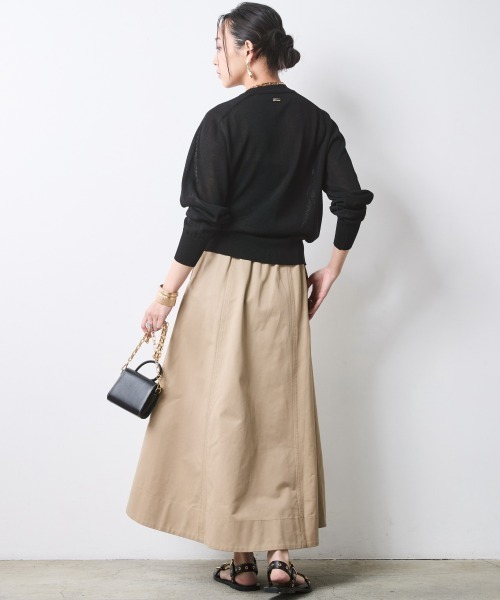 CHIC STYLE(シックスタイル)の「シアーニットブルゾン<大きいサイズ有>シックスタイル(スウェット・レディース・グレー/モカ/ブラック・L/M/3L/LL/5L/4L)」の15枚目の写真