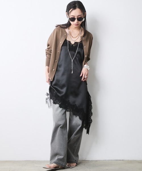 CHIC STYLE(シックスタイル)の「シアーニットブルゾン<大きいサイズ有>シックスタイル(スウェット・レディース・グレー/モカ/ブラック・L/M/3L/LL/5L/4L)」の20枚目の写真