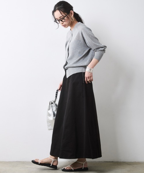 CHIC STYLE(シックスタイル)の「シアーニットブルゾン<大きいサイズ有>シックスタイル(スウェット・レディース・グレー/モカ/ブラック・L/M/3L/LL/5L/4L)」の5枚目の写真