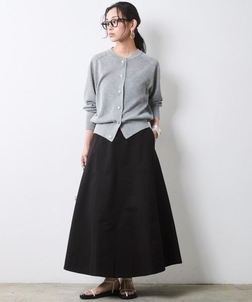 CHIC STYLE(シックスタイル)の「シアーニットブルゾン<大きいサイズ有>シックスタイル(スウェット・レディース・グレー/モカ/ブラック・L/M/3L/LL/5L/4L)」の6枚目の写真