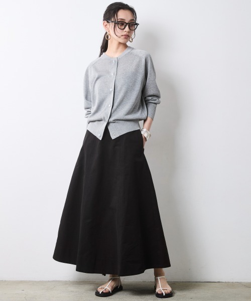 CHIC STYLE(シックスタイル)の「シアーニットブルゾン<大きいサイズ有>シックスタイル(スウェット・レディース・グレー/モカ/ブラック・L/M/3L/LL/5L/4L)」の8枚目の写真