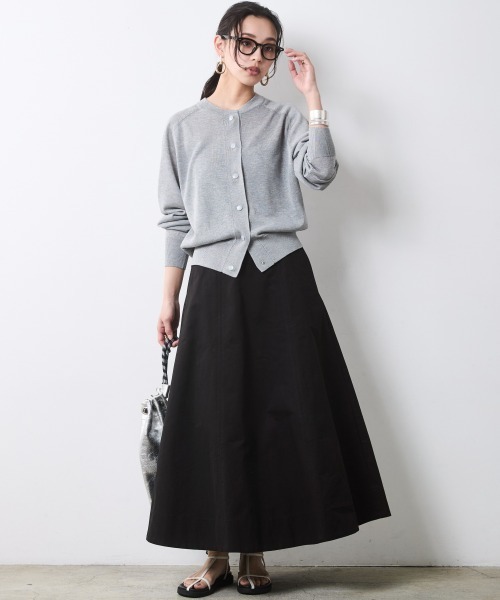 CHIC STYLE(シックスタイル)の「シアーニットブルゾン<大きいサイズ有>シックスタイル(スウェット・レディース・グレー/モカ/ブラック・L/M/3L/LL/5L/4L)」の10枚目の写真