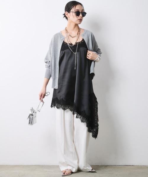CHIC STYLE(シックスタイル)の「シアーニットブルゾン<大きいサイズ有>シックスタイル(スウェット・レディース・グレー/モカ/ブラック・L/M/3L/LL/5L/4L)」の21枚目の写真