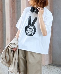 FUNG（ファング）の「[FUNG ファング] GIVE PEACE カットオフ プリントTシャツ（Tシャツ/カットソー）」