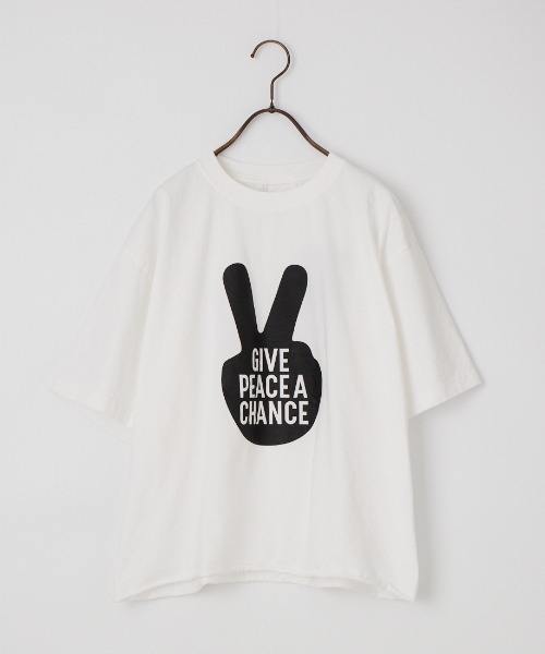 FUNG（ファング）の「[FUNG/ファング] GIVE PEACE カットオフ プリントTシャツ（Tシャツ/カットソー・レディース・ブラック/ホワイト・M）」の15枚目の写真