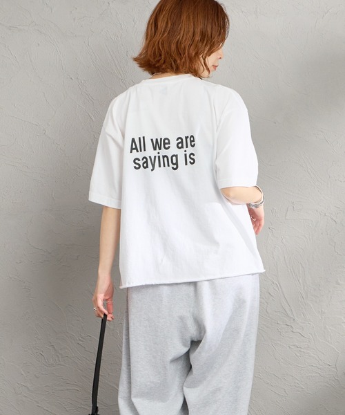 FUNG（ファング）の「[FUNG/ファング] GIVE PEACE カットオフ プリントTシャツ（Tシャツ/カットソー・レディース・ブラック/ホワイト・M）」の8枚目の写真