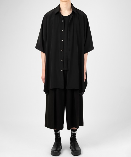 LAD MUSICIAN（ラッドミュージシャン）の「DECHINE FRENCH SLEEVE BIG SHIRT（シャツ/ブラウス・メンズ・ブラック・46/44/42）」の2枚目の写真
