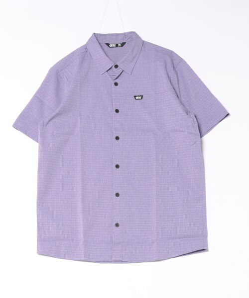 PICTURE ORGANIC CLOTHING（ピクチャーオーガニッククロージング）の「【PICTURE/ピクチャー】KLIVOX SHIRTS　半袖シャツ　無地　吸汗速乾 　抗菌 　防臭 　通気性（シャツ/ブラウス・メンズ・ブラック/パープル系その他・LARGE/MEDIUM）」の7枚目の写真