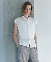 【新色追加・CLASSY.掲載】セシェシルキーローン フレンチスリーブボウタイブラウス