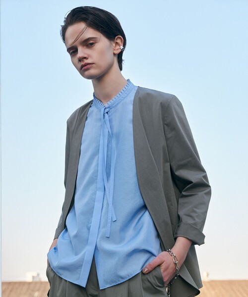 ICB(アイシービー)の「【新色追加・CLASSY.掲載】セシェシルキーローン フレンチスリーブボウタイブラウス(シャツ/ブラウス・レディース・オリーブ系/スカイブルー系/アイボリー系/キャメル/グリーン系1・4/6/0/2)」の9枚目の写真