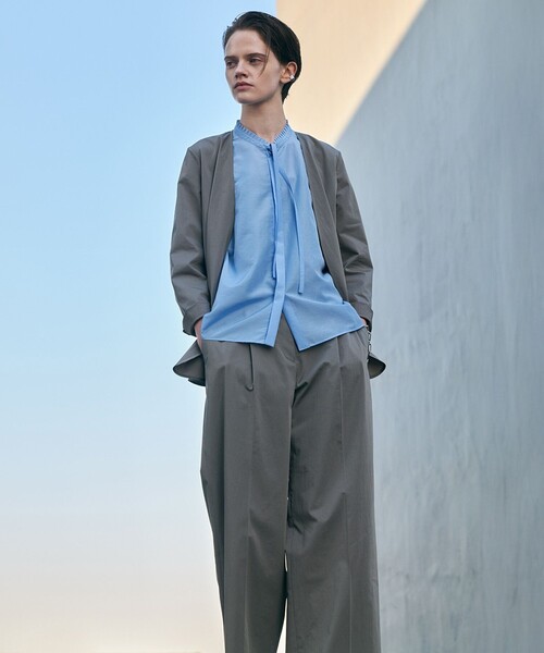 ICB(アイシービー)の「【新色追加・CLASSY.掲載】セシェシルキーローン フレンチスリーブボウタイブラウス(シャツ/ブラウス・レディース・オリーブ系/スカイブルー系/アイボリー系/キャメル/グリーン系1・4/6/0/2)」の10枚目の写真