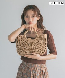 mysty woman | ラウンドメッシュバスケットBAG 867657(かごバッグ)