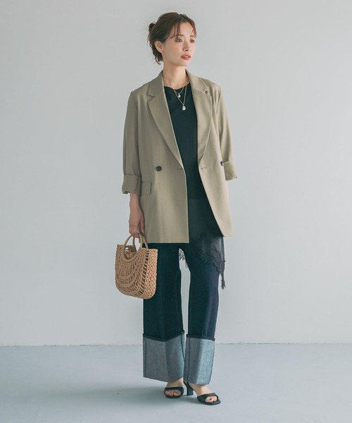 mysty woman（ミスティウーマン）の「ラウンドメッシュバスケットBAG 867657（かごバッグ・レディース・ブラウン/ナチュラル・FREE）」の5枚目の写真