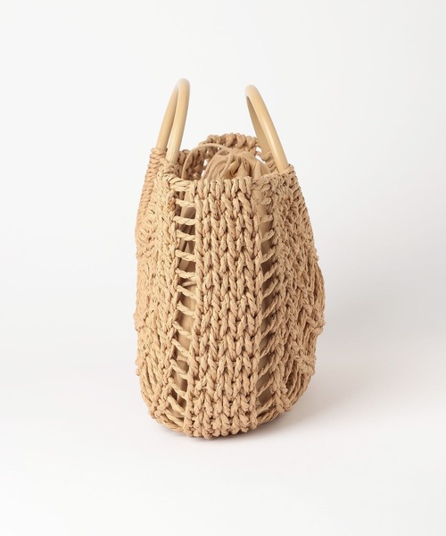 mysty woman（ミスティウーマン）の「ラウンドメッシュバスケットBAG 867657（かごバッグ・レディース・ブラウン/ナチュラル・FREE）」の9枚目の写真