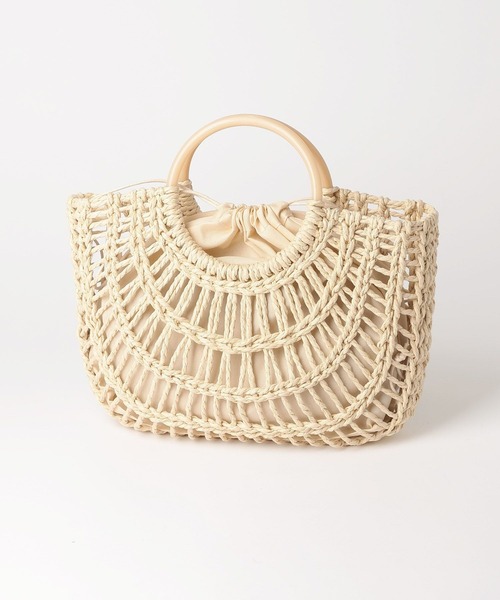 mysty woman（ミスティウーマン）の「ラウンドメッシュバスケットBAG 867657（かごバッグ・レディース・ブラウン/ナチュラル・FREE）」の16枚目の写真