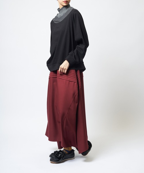 gomme（ゴム）の「レイヤーＴ（Tシャツ/カットソー・レディース・ブラック/チャコールグレー/ホワイト・MEDIUM）」の6枚目の写真