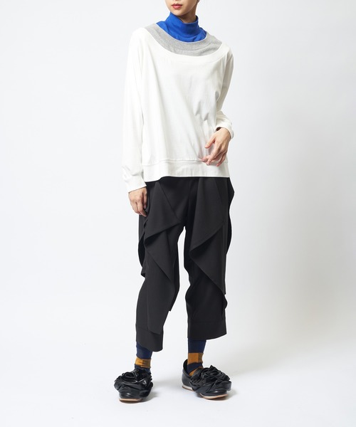 gomme（ゴム）の「レイヤーＴ（Tシャツ/カットソー・レディース・ブラック/チャコールグレー/ホワイト・MEDIUM）」の8枚目の写真