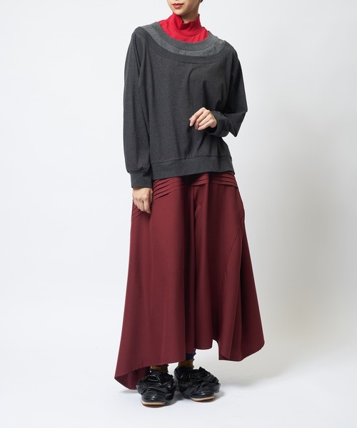 gomme（ゴム）の「レイヤーＴ（Tシャツ/カットソー・レディース・ブラック/チャコールグレー/ホワイト・MEDIUM）」の10枚目の写真