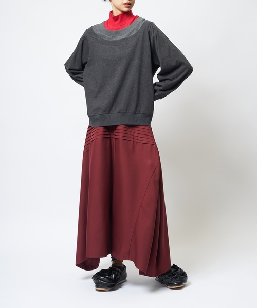 gomme（ゴム）の「レイヤーＴ（Tシャツ/カットソー・レディース・ブラック/チャコールグレー/ホワイト・MEDIUM）」の12枚目の写真