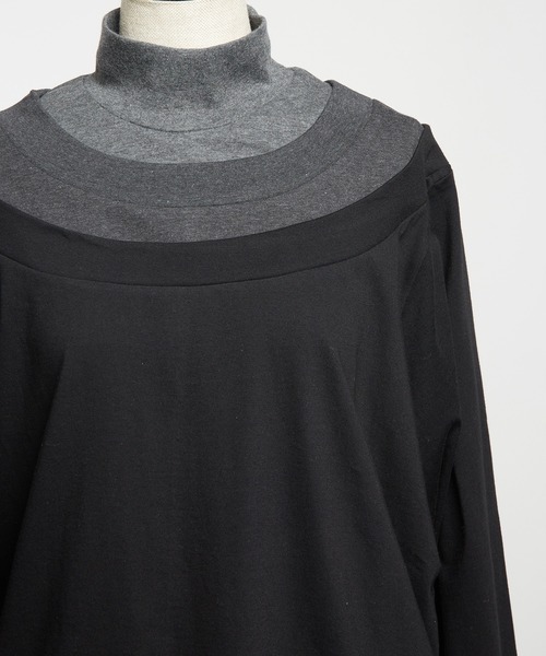 gomme（ゴム）の「レイヤーＴ（Tシャツ/カットソー・レディース・ブラック/チャコールグレー/ホワイト・MEDIUM）」の19枚目の写真