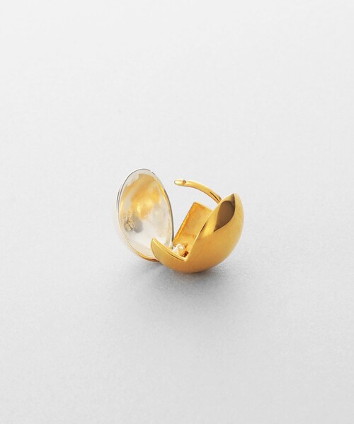 COCOSHNIK ONKITSCH(ココシュニックオンキッチュ)の「シルバー コンビカラー ハギーピアス ボールS(ピアス(両耳用)・レディース・クリア・00)」の8枚目の写真
