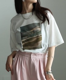 接触冷感&UVマーブルプリントTシャツ