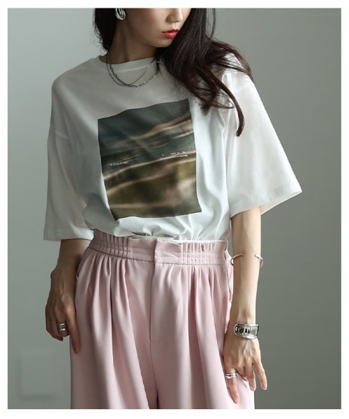 Sawa a la mode（サワアラモード）の「接触冷感＆UVマーブルプリントTシャツ（Tシャツ/カットソー・レディース・オフホワイト・FREE）」の12枚目の写真