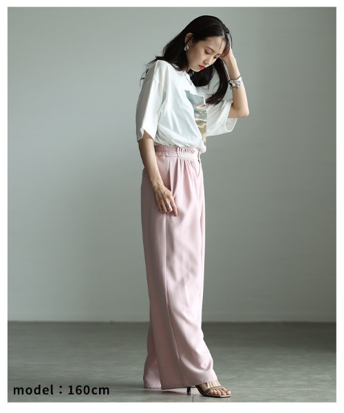 Sawa a la mode（サワアラモード）の「接触冷感＆UVマーブルプリントTシャツ（Tシャツ/カットソー・レディース・オフホワイト・FREE）」の13枚目の写真