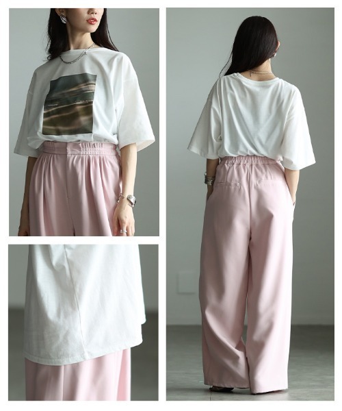 Sawa a la mode（サワアラモード）の「接触冷感＆UVマーブルプリントTシャツ（Tシャツ/カットソー・レディース・オフホワイト・FREE）」の17枚目の写真