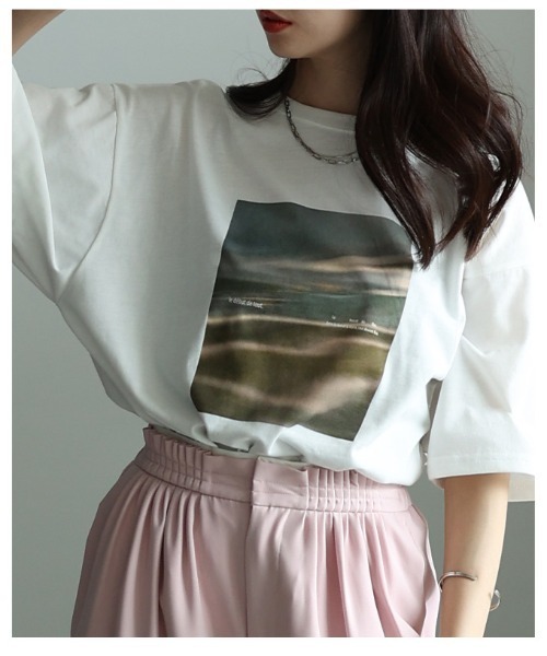 Sawa a la mode（サワアラモード）の「接触冷感＆UVマーブルプリントTシャツ（Tシャツ/カットソー・レディース・オフホワイト・FREE）」の20枚目の写真