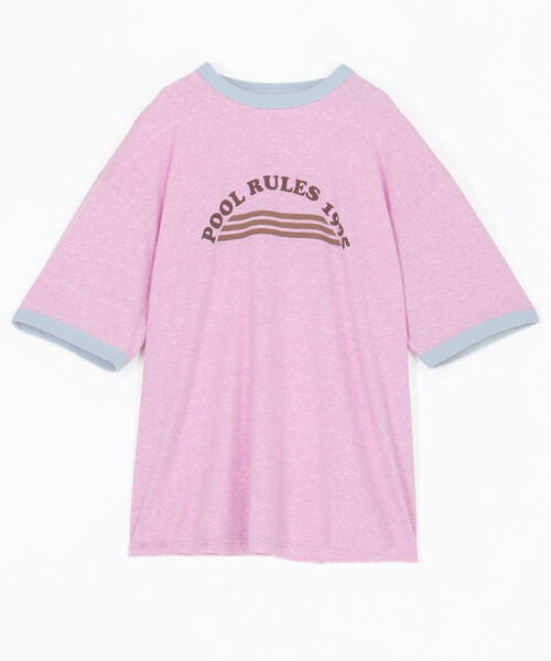FREAK'S STORE(フリークスストア)の「Aya kawasaki for FREAK'S STORE/アヤカワサキ 【Beach & Festival】別注リンガーTシャツ(Tシャツ/カットソー・レディース・ピンク/ブルー・MEDIUM/X-SMALL)」の11枚目の写真