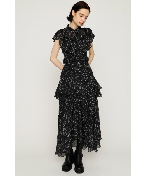 SLY（スライ）の「LAYERE SHEER FLARE L/SK レイヤーシアーフレアロングスカート 夏服（スカート・レディース・ベージュ系その他/ブラック系その他2/ブラック・FREE）」の15枚目の写真
