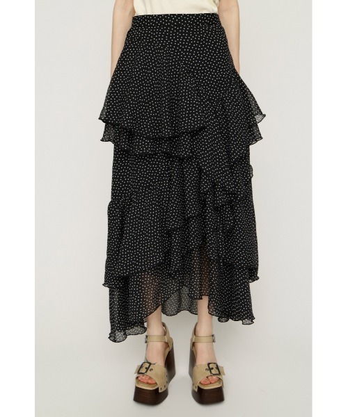 SLY（スライ）の「LAYERE SHEER FLARE L/SK レイヤーシアーフレアロングスカート 夏服（スカート・レディース・ベージュ系その他/ブラック系その他2/ブラック・FREE）」の16枚目の写真