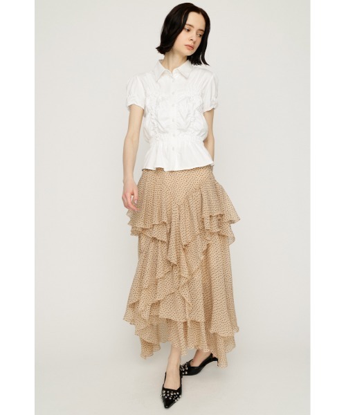 SLY（スライ）の「LAYERE SHEER FLARE L/SK レイヤーシアーフレアロングスカート 夏服（スカート・レディース・ベージュ系その他/ブラック系その他2/ブラック・FREE）」の19枚目の写真